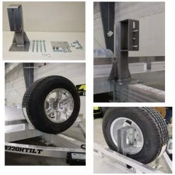 Aluma Trailers Manufacturing Aluma 6" 5 Bolt Vertical Spare Tire Carrier #20-0000004