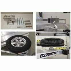 Aluma Trailers Manufacturing Aluma 5 Bolt Flat Spare Tire Carrier #20-0000080