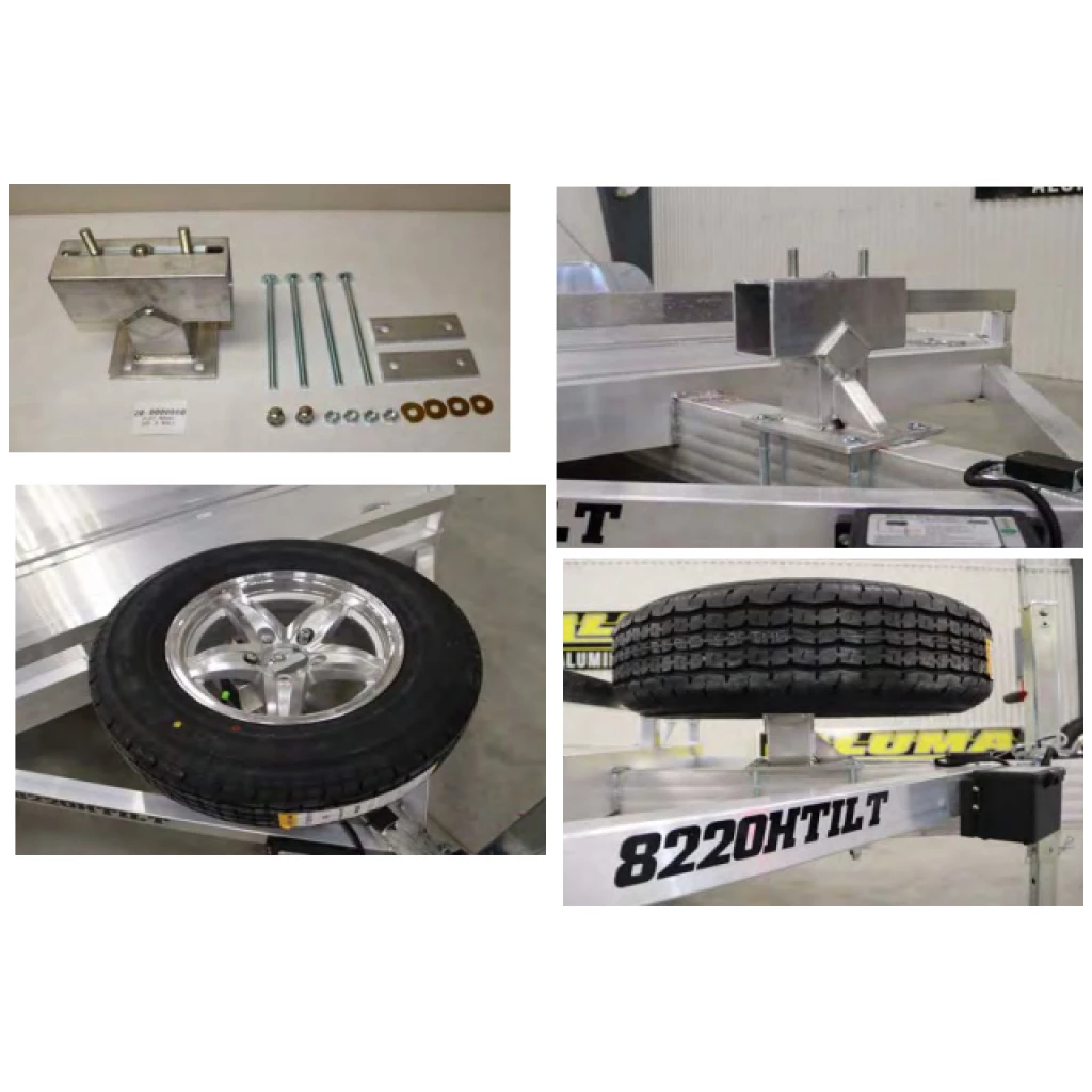 Aluma Trailers Manufacturing Aluma 5 Bolt Flat Spare Tire Carrier #20-0000080